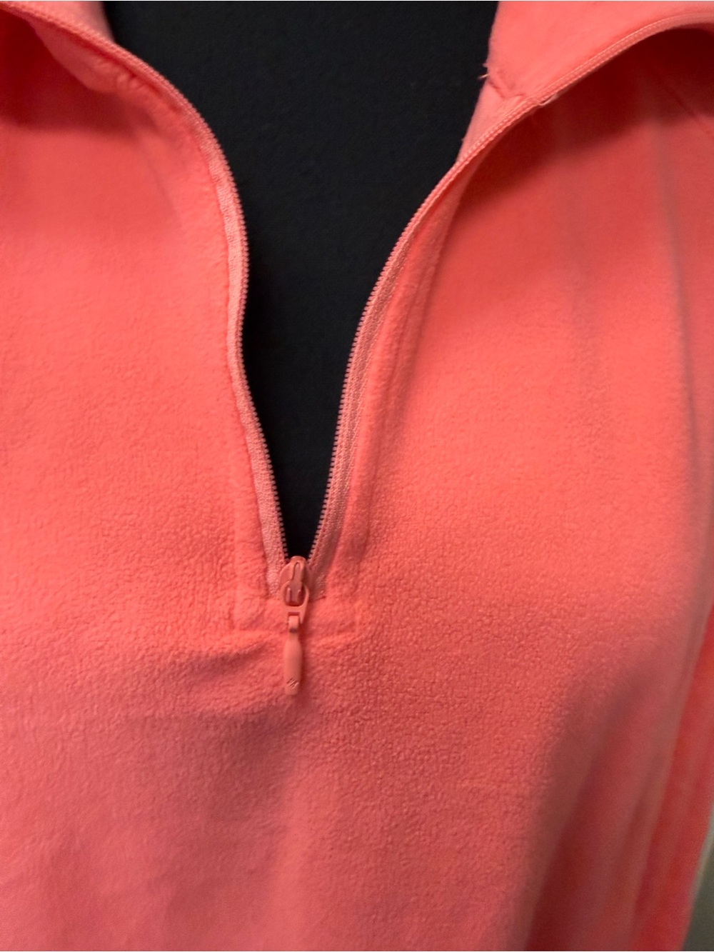 Columbia Coral Pink Fleece 1/4 Zip Pullover Jacket Large Outdoor Hiking Coat - Picture 4 of 11